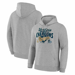 Los Angeles Dodgers Fanatics 2025 World Series Champions Locker Room Hoodie - Steel - Fanatics Discount