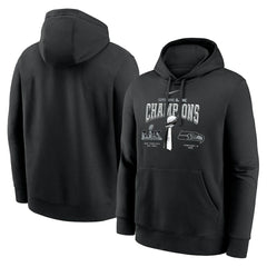 Nike Seattle Seahawks Super Bowl LX Champions Locker Room Trophy Collection Fleece Hoodie Black