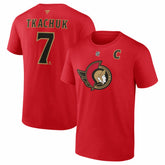 Brady Tkachuk Ottawa Senators Fanatics Captain's Patch Authentic Stack Name & Number T-Shirt - Red - NHL 2001824645