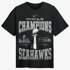 Nike Seattle Seahawks Super Bowl LX Champions Locker Room Trophy Collection Authentic T-Shirt Black
