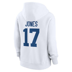 Nike Daniel Jones Indianapolis Colts Women's Player Name & Number Fleece Hoodie White