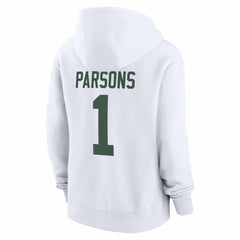 Nike Micah Parsons Green Bay Packers Women's Player Name & Number Fleece Hoodie White