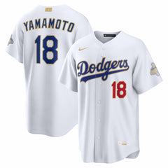 Yoshinobu Yamamoto Los Angeles Dodgers Nike 2026 Gold Collection Stadium Jersey - White - Nike Lifestyle