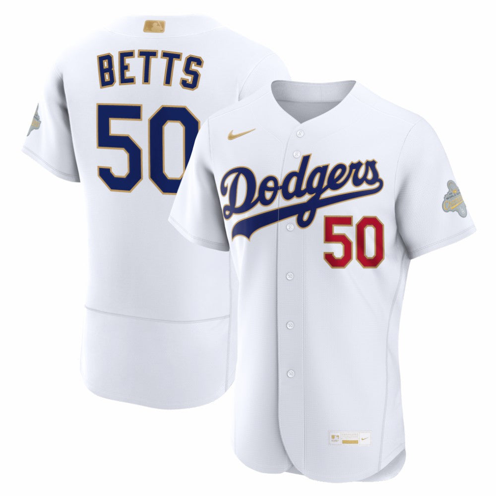 Mookie Betts Los Angeles Dodgers Nike 2026 Gold Collection Authentic Jersey - White - Nike Discount