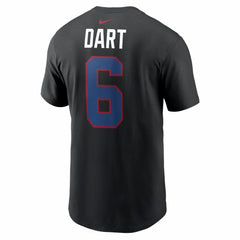Nike Jaxson Dart New York Giants Name & Number T-Shirt Black