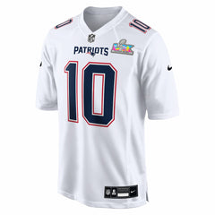 Nike Drake Maye New England Patriots Super Bowl LX Patch Tundra Fashion Game Jersey White
