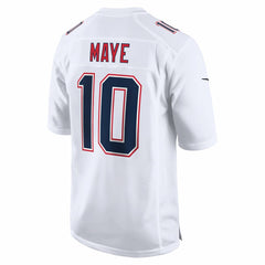 Nike Drake Maye New England Patriots Super Bowl LX Patch Tundra Fashion Game Jersey White