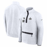 Nike Drake Maye New England Patriots Super Bowl LX Opening Night Tech Fleece Half-Zip Sweatshirt Gray