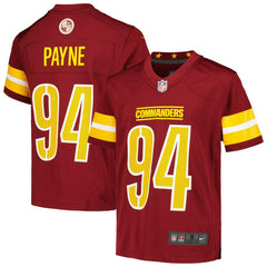 Nike Daron Payne Washington Commanders Youth Game Jersey Burgundy