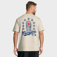Los Angeles Dodgers Fanatics Local 9x Champs T-Shirt - Tan - Fanatics Online