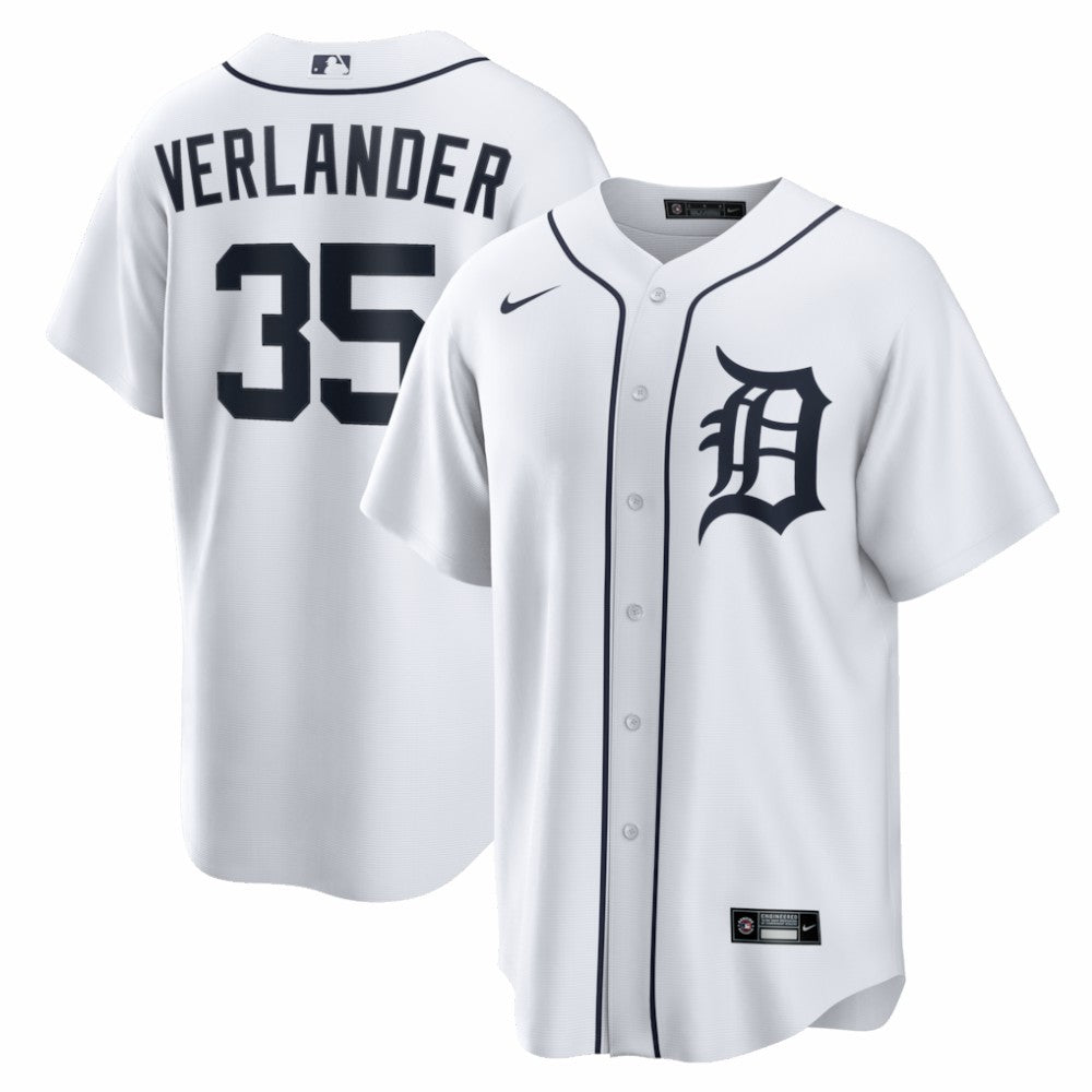 Justin Verlander Detroit Tigers Nike Home Replica Jersey - White - Nike Online