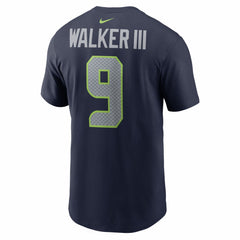 Nike Kenneth Walker III Seattle Seahawks Super Bowl LX Patch Name & Number T-Shirt College Navy