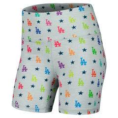 Los Angeles Dodgers Terez Women's TLC Rainbow Shorts - Gray - MLB Sale