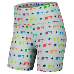 MLB Merchandise Terez Women's TLC Rainbow Shorts - Gray - MLB Lifestyle