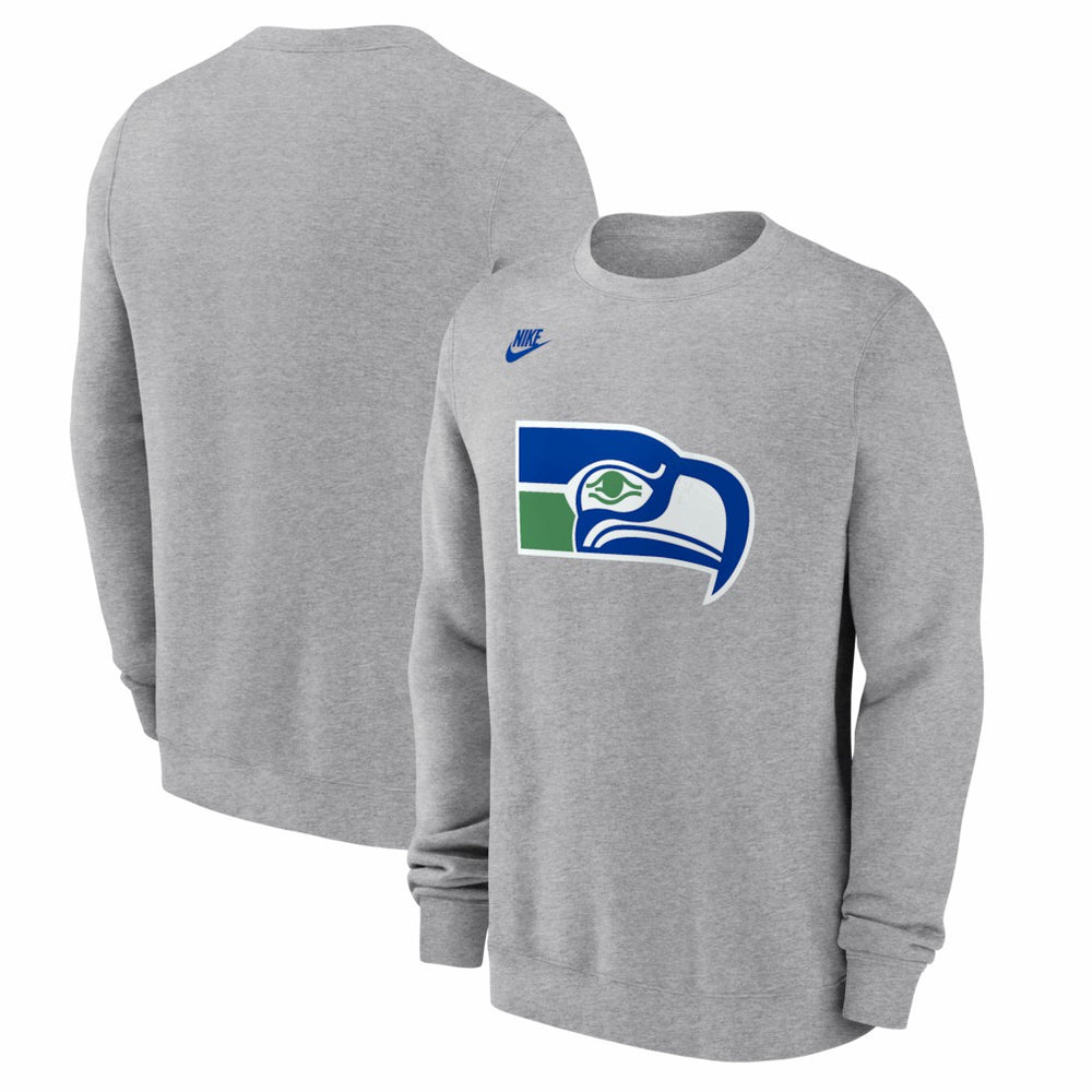 Nike Seattle Seahawks Vintage Osprey Head Club Sweatshirt Heather Gray