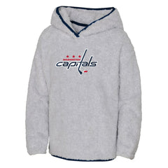 Washington Capitals Girls Youth Ultimate Teddy Fleece Pullover Hoodie - Heather Gray - NHL 200189123