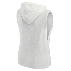 Fanatics Dallas Cowboys Women's Lounge Script Sleeveless V-Neck Pullover Hoodie Oatmeal