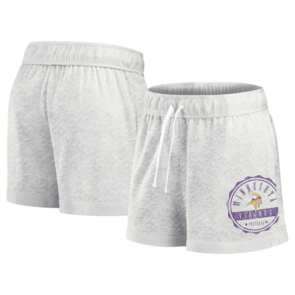 Fanatics Minnesota Vikings Women's Vintage Badge Shorts Oatmeal