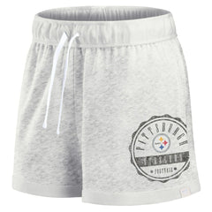 Fanatics Pittsburgh Steelers Women's Vintage Badge Shorts Oatmeal