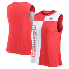 Fanatics Kansas City Chiefs FanaticsWomen's Script Color Block Tank Top Red/White