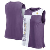 Fanatics Minnesota Vikings FanaticsWomen's Script Color Block Tank Top Purple/White