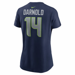 Nike Sam Darnold Seattle Seahawks Women's Super Bowl LX Patch Name & Number T-Shirt College Navy