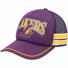 Los Angeles Lakers '47 Sidebrand Stripes Trucker Adjustable Hat Purple | 47 brand for sale
