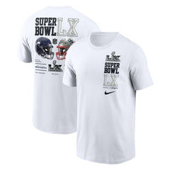 Nike New England Patriots vs. Seattle Seahawks Super Bowl LX Dueling T-Shirt White