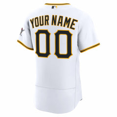 Pittsburgh Pirates Nike Home Authentic Custom Jersey - White - Nike on Sale