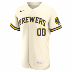 Milwaukee Brewers Nike Home Authentic Custom Jersey - Cream - Nike Lifestyle