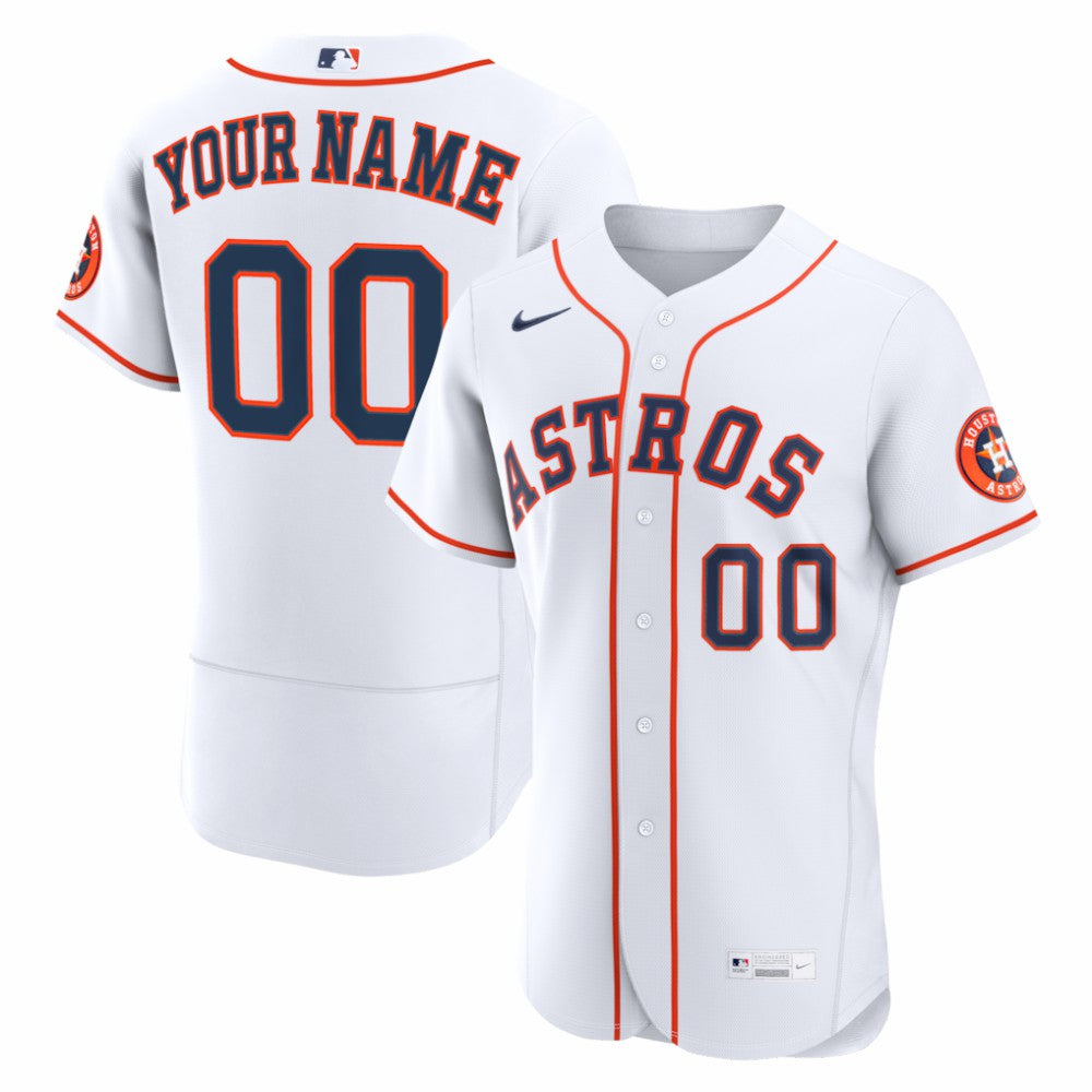 Houston Astros Nike Home Authentic Custom Jersey - White - Nike Discount