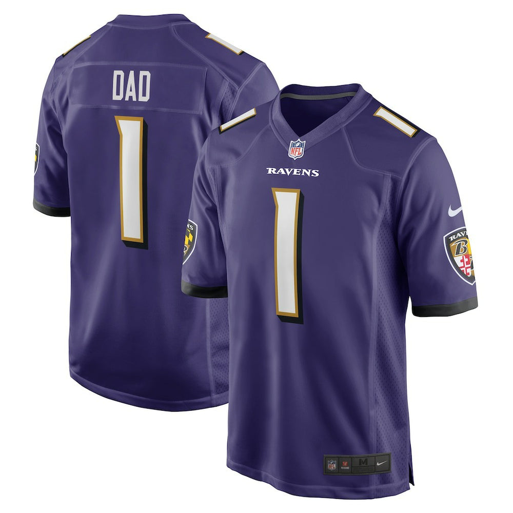 Nike Number 1 Dad Baltimore Ravens Game Jersey Purple