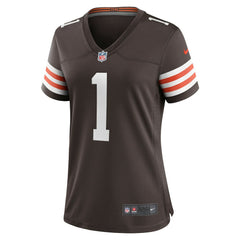 Nike Number 1 Mom Cleveland Browns Women's Game Jersey Brown