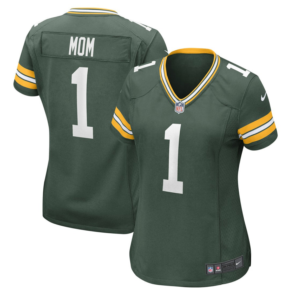 Nike Number 1 Mom Green Bay Packers Women's Game Jersey Green