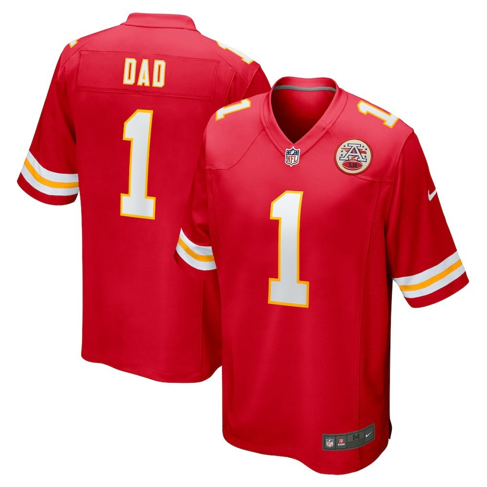Nike Number 1 Dad Kansas City Chiefs Game Jersey Red