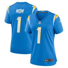 Nike Number 1 Mom Los Angeles Chargers Women's Game Jersey Powder Blue
