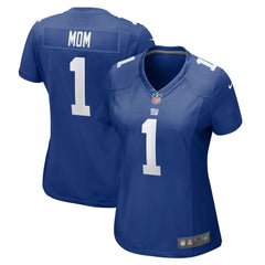 Nike Number 1 Mom New York Giants Women's Game Jersey Royal