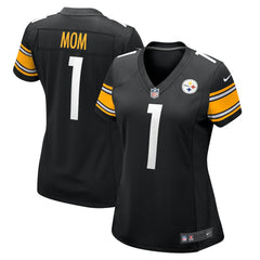 Nike Number 1 Mom Pittsburgh Steelers Women's Game Jersey Black