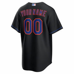 New York Mets Nike Alternate Replica Custom Jersey - Black - Nike Lifestyle