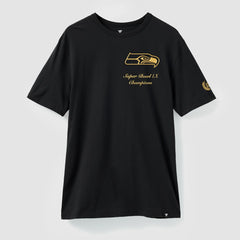Fanatics Seattle Seahawks Super Bowl LX Champions USA 250 NFL Gold Standard T-Shirt Black