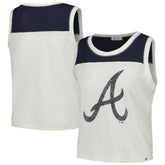 Atlanta Braves '47 Women's Premier Zoey Waist Length Tank Top - White - 47 brand Discount