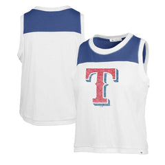 Texas Rangers '47 Women's Premier Zoey Waist Length Tank Top - White - 47 brand Online