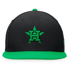 Houston Astros Fanatics Lucky Snapback Hat - Black/Kelly Green - Fanatics Lifestyle