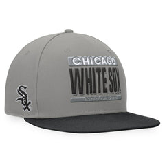 Chicago White Sox Fanatics Line Drive Two-Tone Snapback Hat - Gray/Black - Fanatics Online