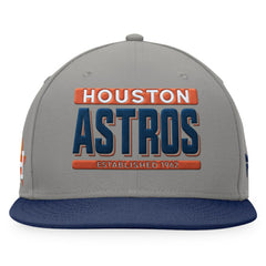 Houston Astros Fanatics Line Drive Two-Tone Snapback Hat - Gray/Navy - Fanatics Sale