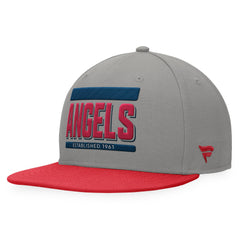 Los Angeles Angels Fanatics Line Drive Two-Tone Snapback Hat - Gray/Red - Fanatics Sale