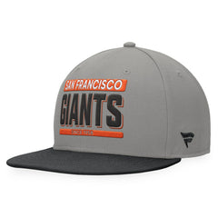 San Francisco Giants Fanatics Line Drive Two-Tone Snapback Hat - Gray/Black - Fanatics Discount