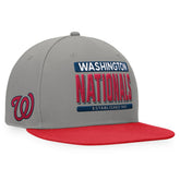 Washington Nationals Fanatics Line Drive Two-Tone Snapback Hat - Gray/Red - Fanatics Lifestyle