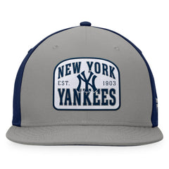 New York Yankees Fanatics Cycle Snapback Hat - Gray/Navy - Fanatics Discount