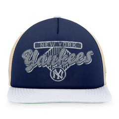 New York Yankees Fanatics Cooperstown Collection Talley Foam Trucker Snapback Hat - Navy/White - Fanatics Online